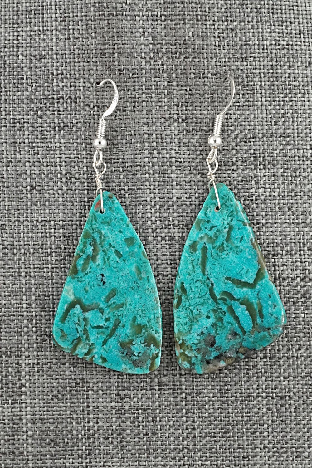 Turquoise & Sterling Silver Earrings - Louise Pete