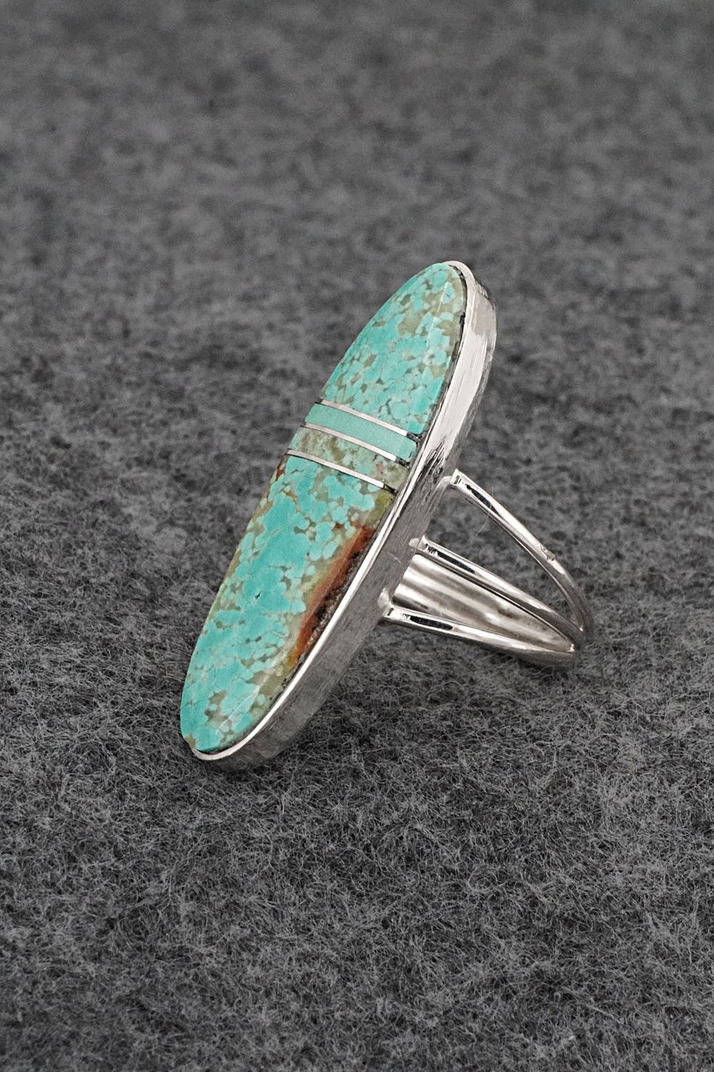 Turquoise & Sterling Silver Ring - Harold Smith - Size 7