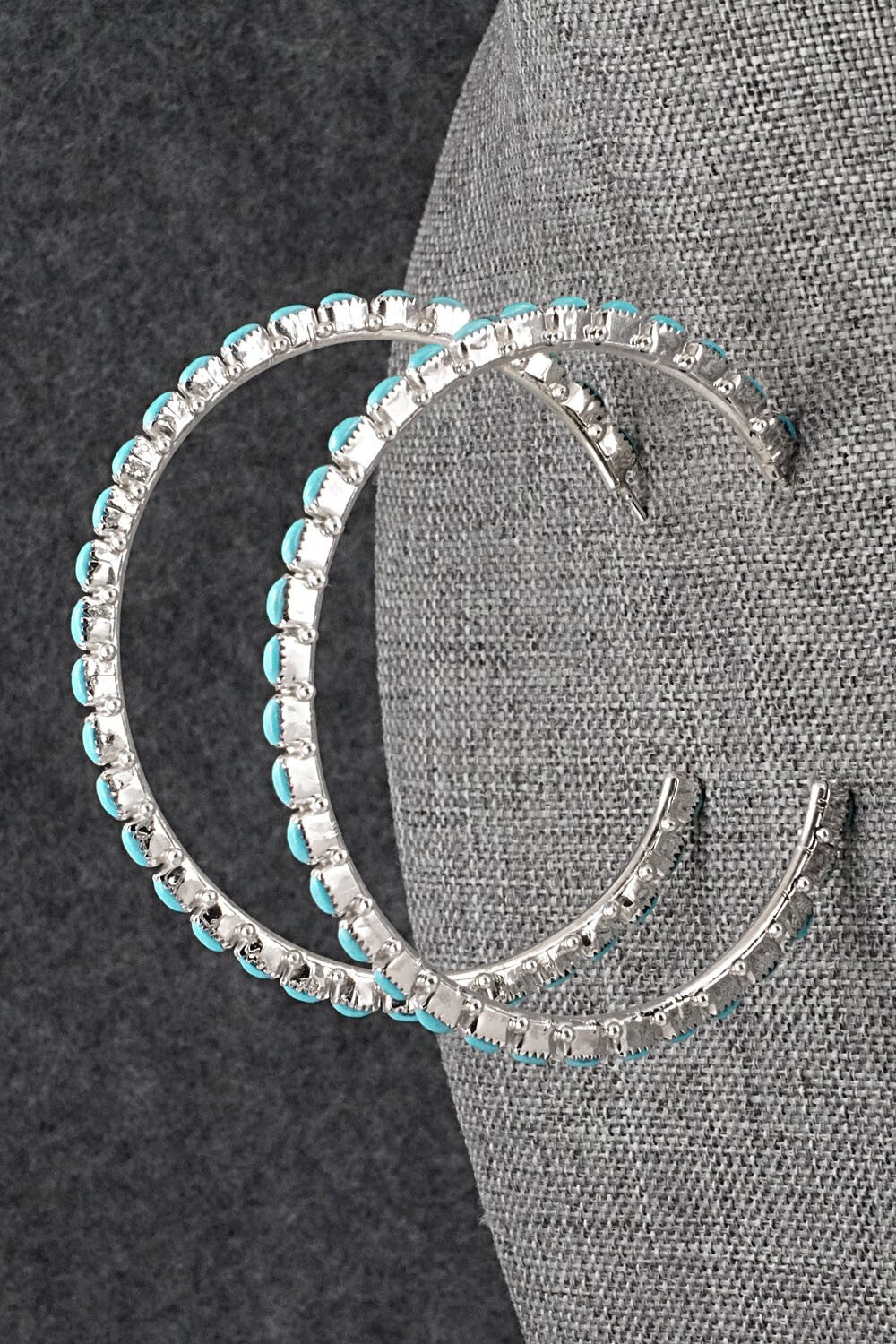 Turquoise & Sterling Silver Earrings - Thomacita Lesarlley