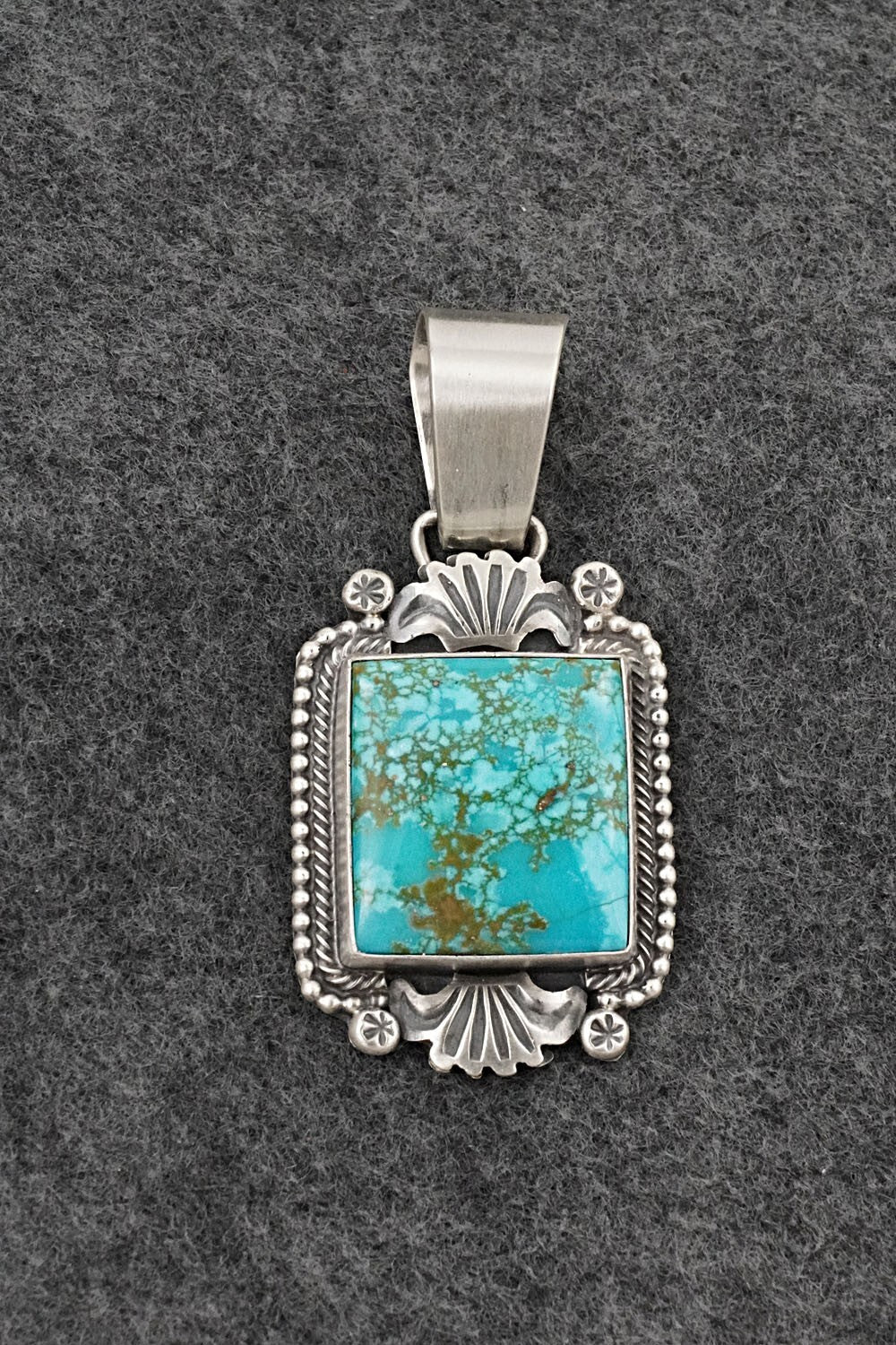Turquoise & Sterling Silver Pendant - Darrin Livingston