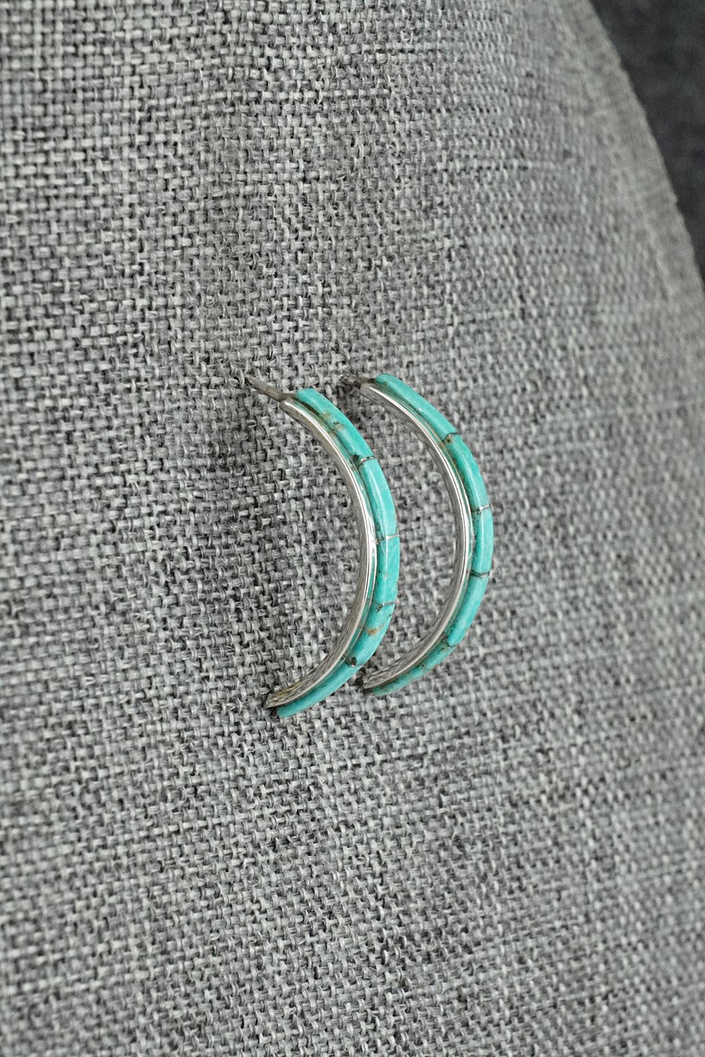 Turquoise & Sterling Silver Earrings - Nathaniel Johnson
