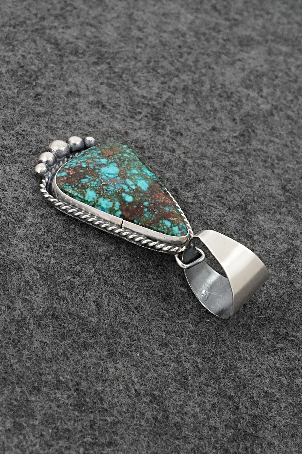 Turquoise & Sterling Silver Pendant - Rena Begay