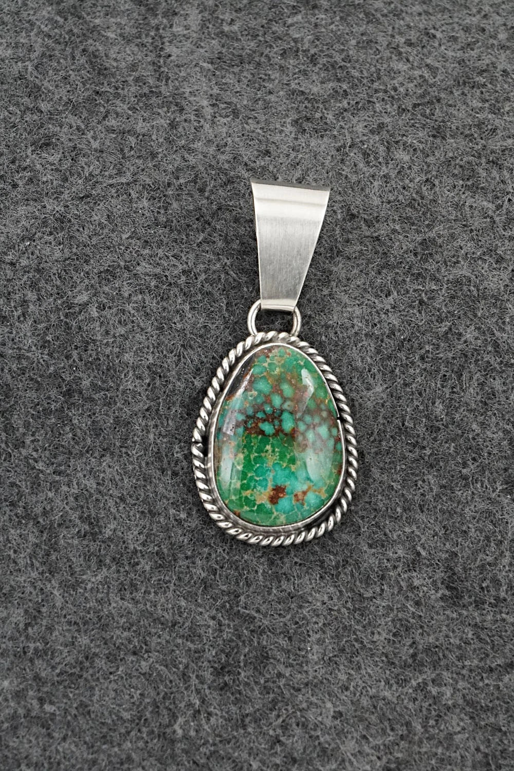 Turquoise & Sterling Silver Pendant - Eugene Gruber