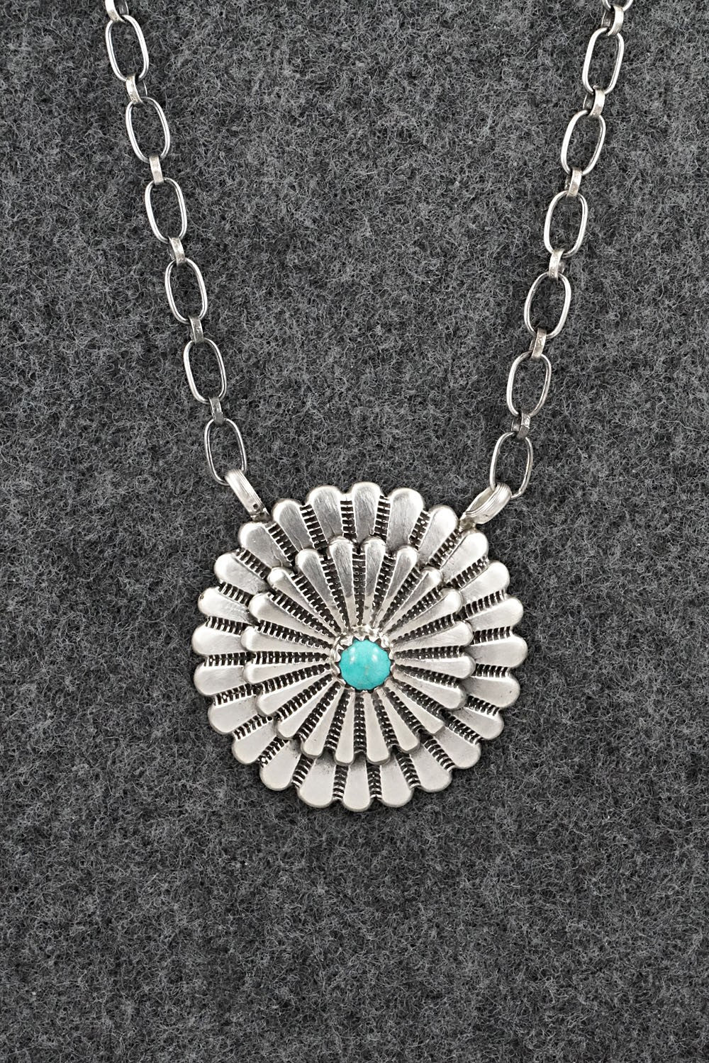 Turquoise & Sterling Silver Necklace - Sheldon Mariano