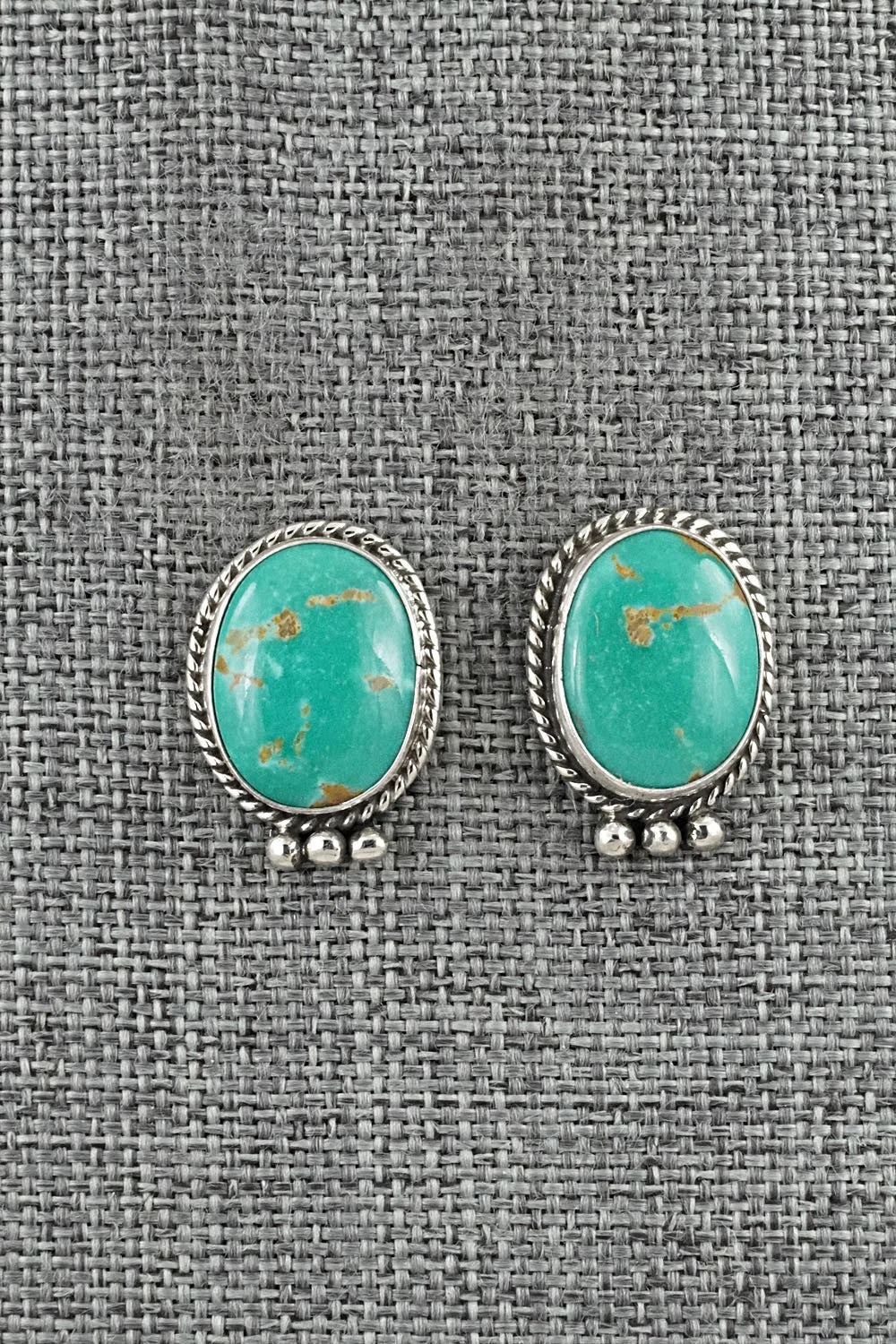 Turquoise & Sterling Silver Earrings - Rosemary Saunders
