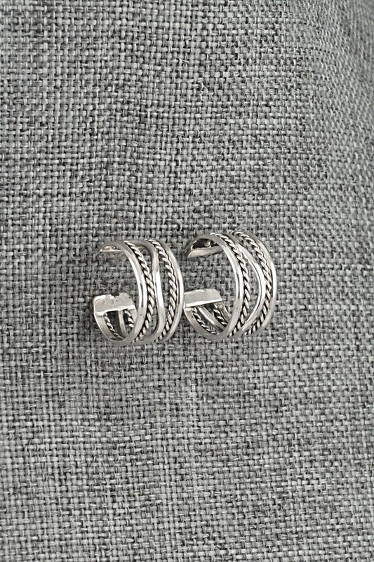 Sterling Silver Hoop Earrings - Elaine Tahe