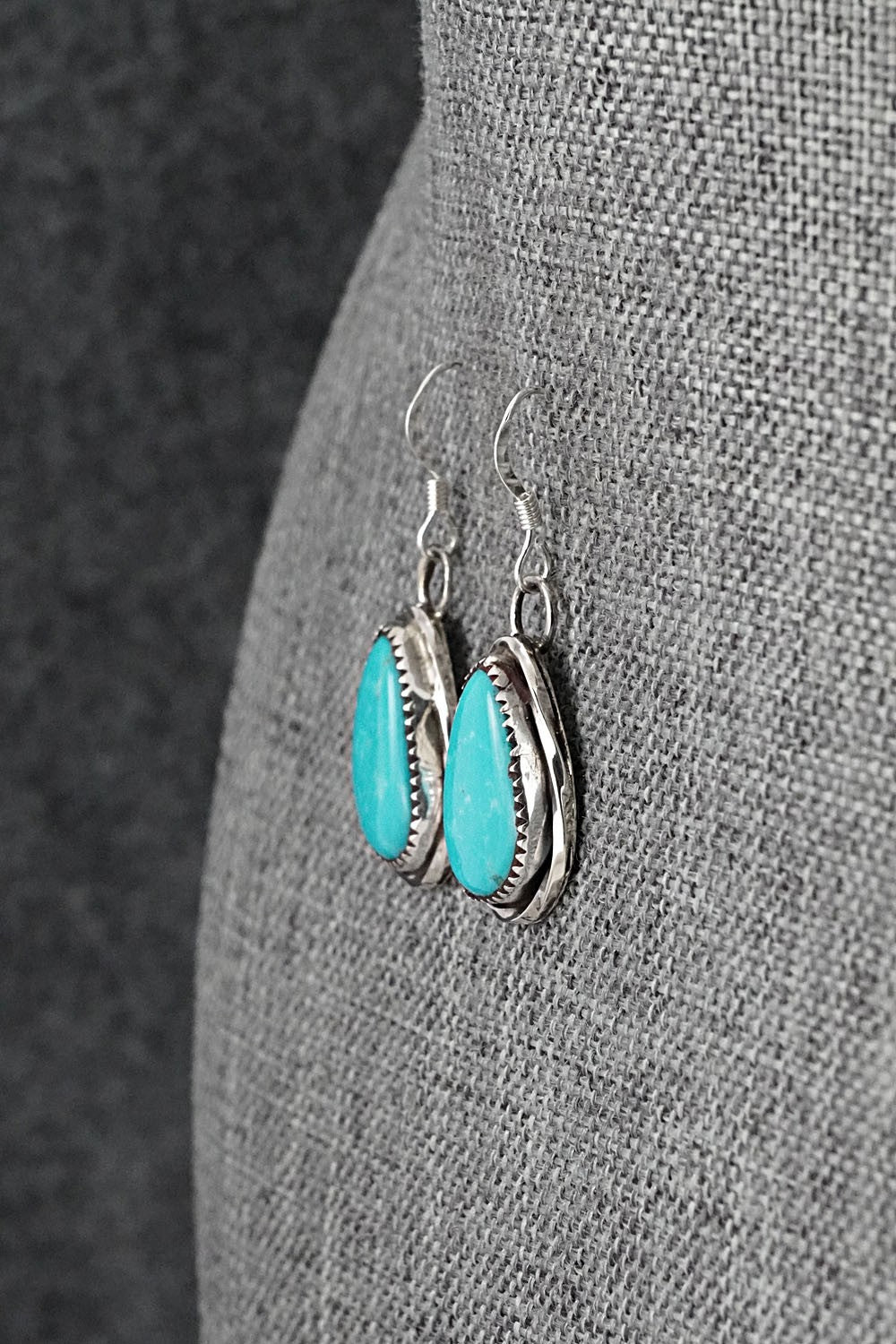Turquoise & Sterling Silver Earrings - Ernest Hawthorne