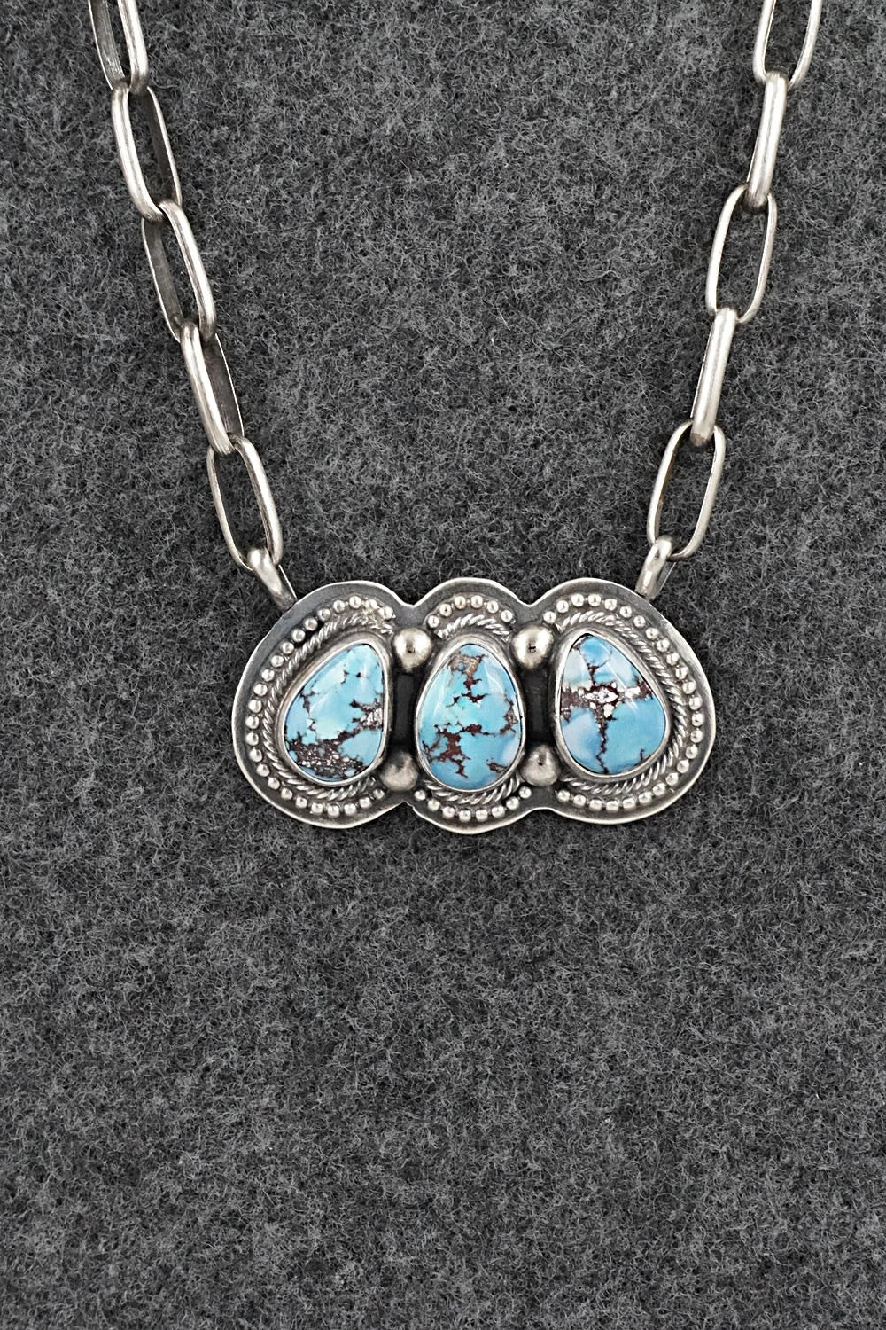 Turquoise & Sterling Silver Necklace - Kathleen Livingston
