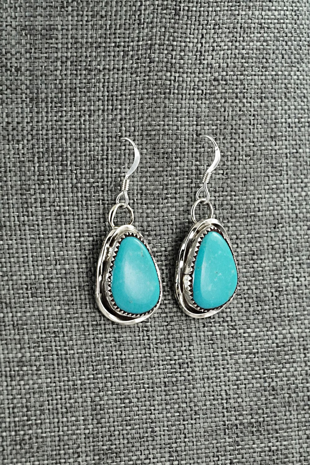Turquoise & Sterling Silver Earrings - Ernest Hawthorne