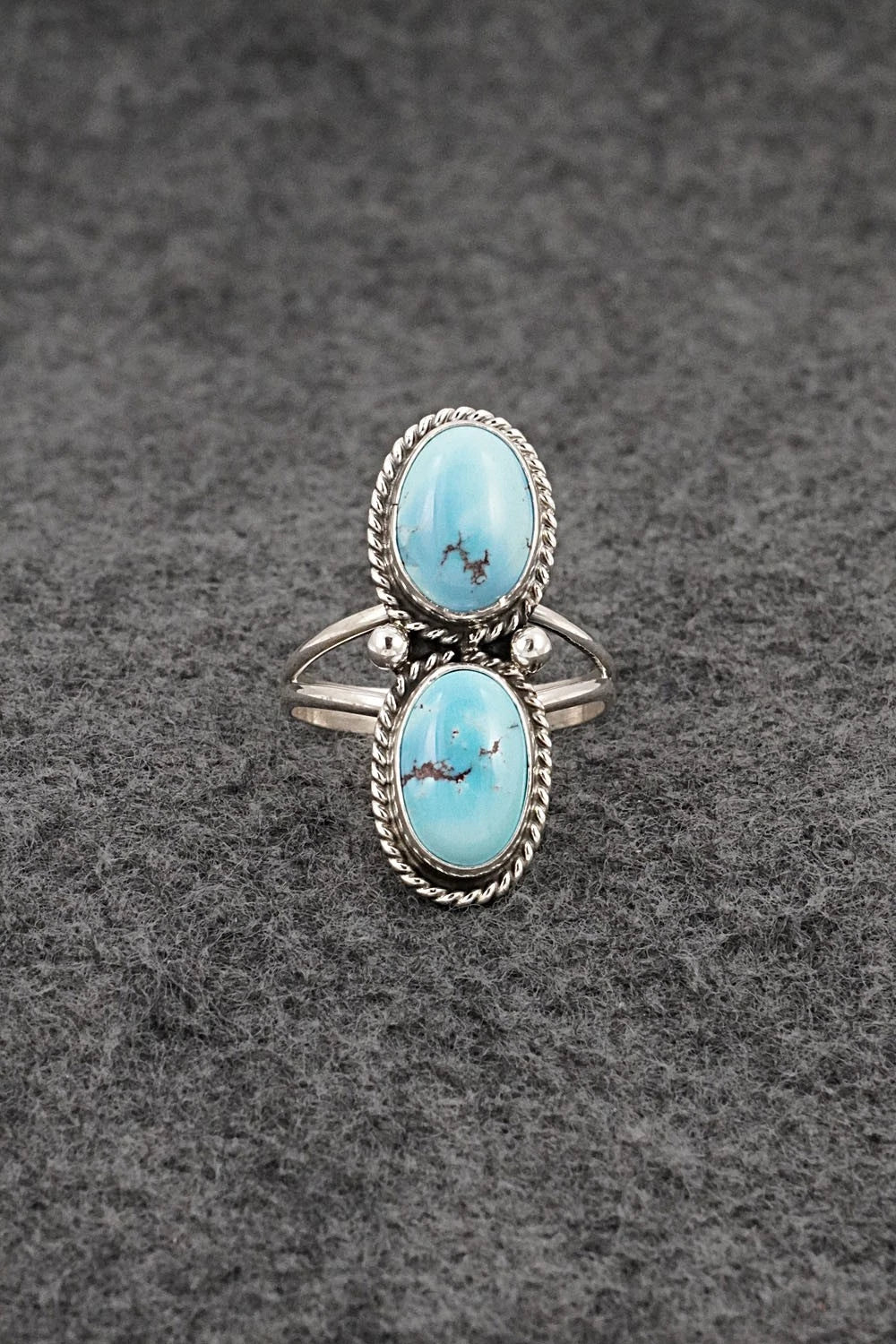 Turquoise & Sterling Silver Ring - Eugene Gruber - Size 9