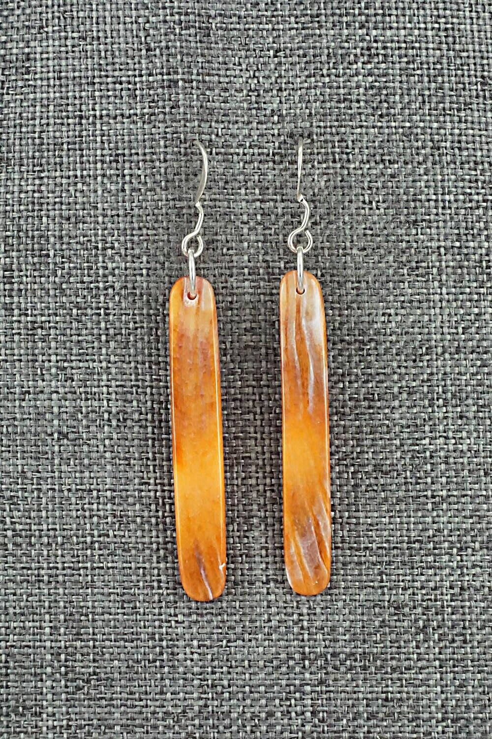 Spiny Oyster & Sterling Silver Earrings - Jesus Espino