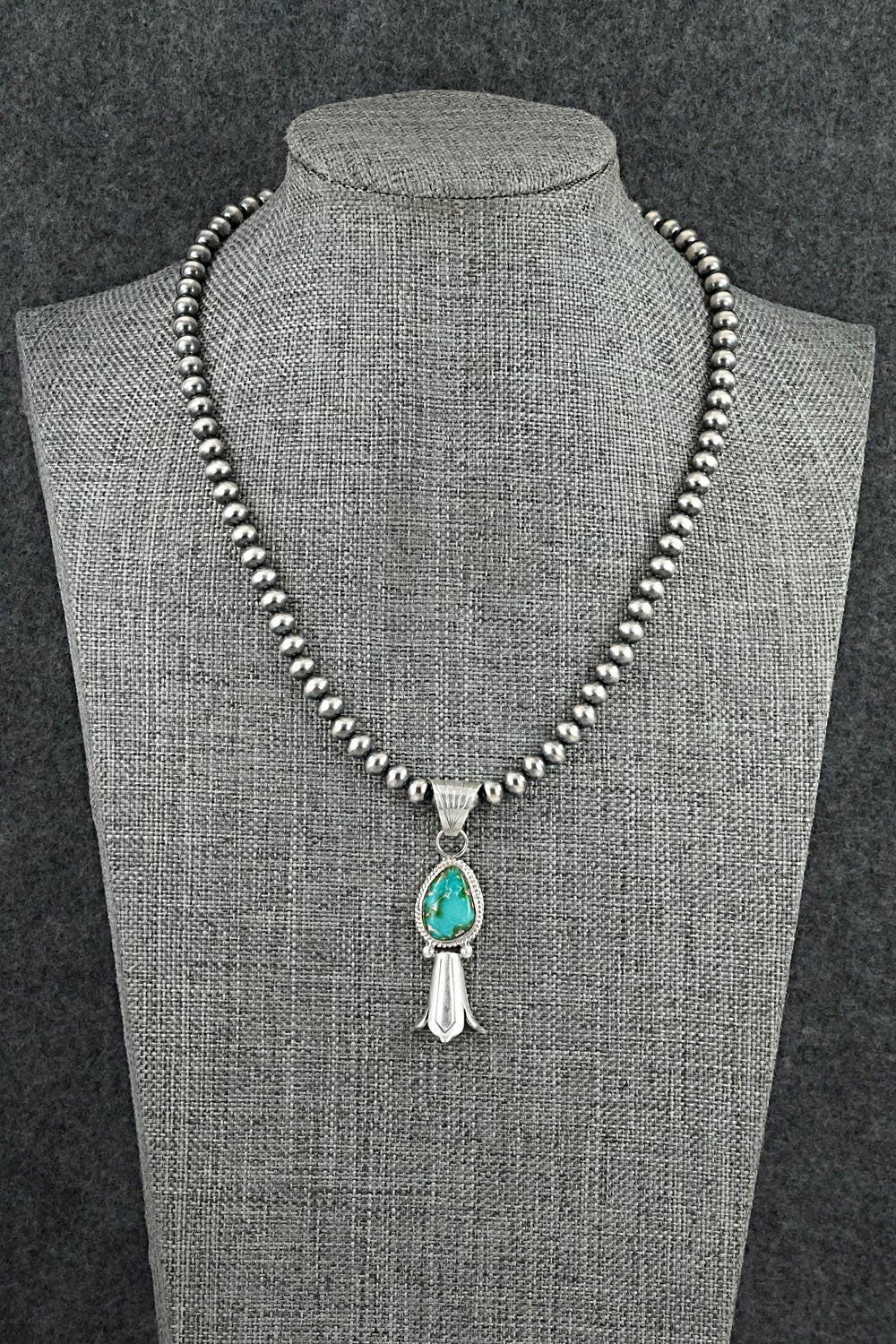 Turquoise & Sterling Silver Necklace - Samuel Yellowhair