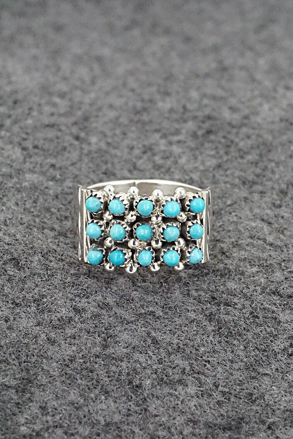 Turquoise & Sterling Silver Ring - Stephen Haloo - Size 8