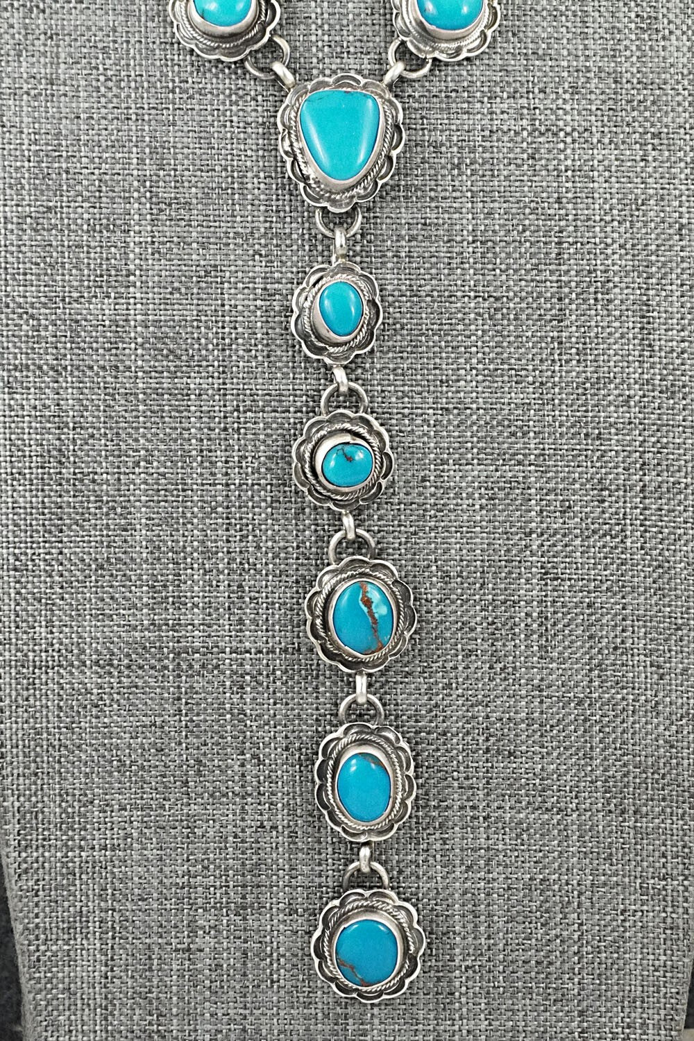 Turquoise & Sterling Silver Necklace Set - Bobby Johnson