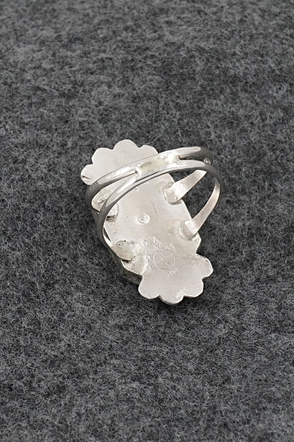 Multi-Stone & Sterling Silver Inlay Ring - Ola Eriacho - Size 7.5