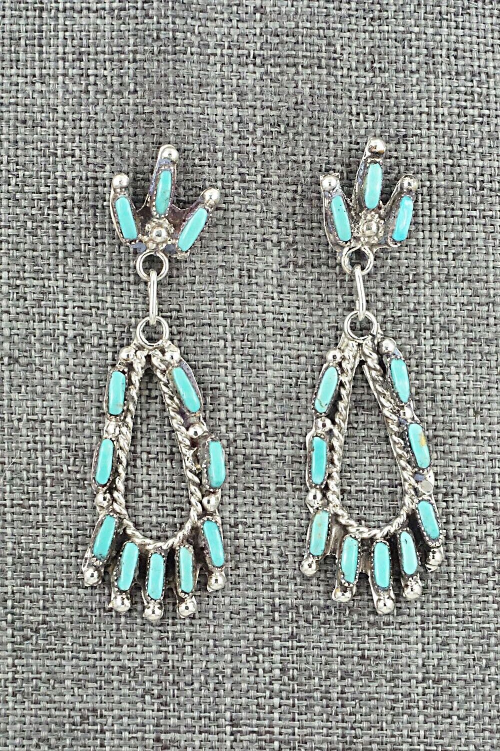 Turquoise & Sterling Silver Earrings - Veronica Yawakia