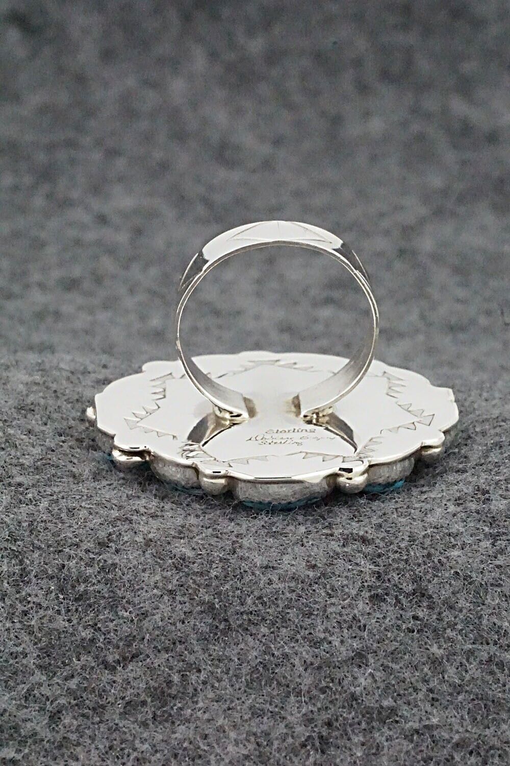 Turquoise and Sterling Silver Ring - Darlene Begay - Size 9