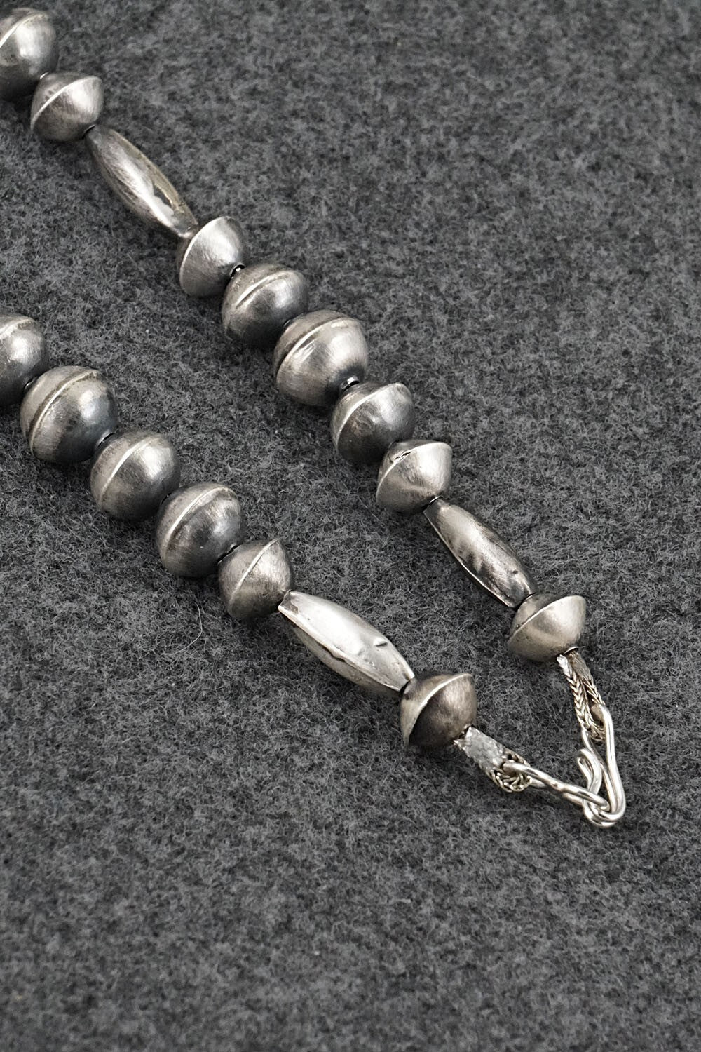Sterling Silver Navajo Pearl Necklace 24" - Vintage