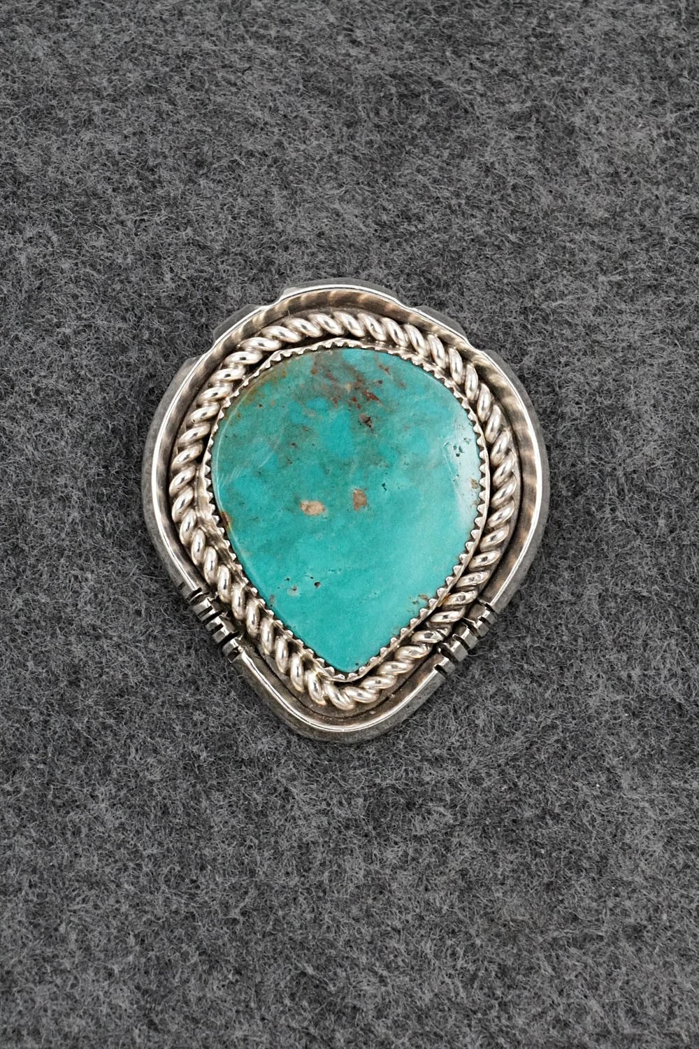 Turquoise & Sterling Silver Pendant - Eunise Wilson