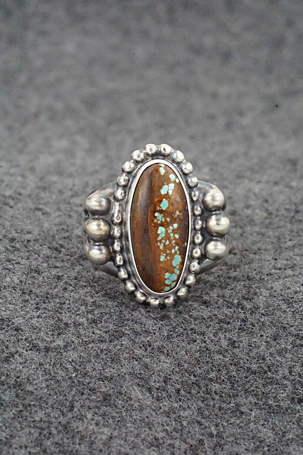 Turquoise & Sterling Silver Ring - Kathleen Livingston - Size 8.5