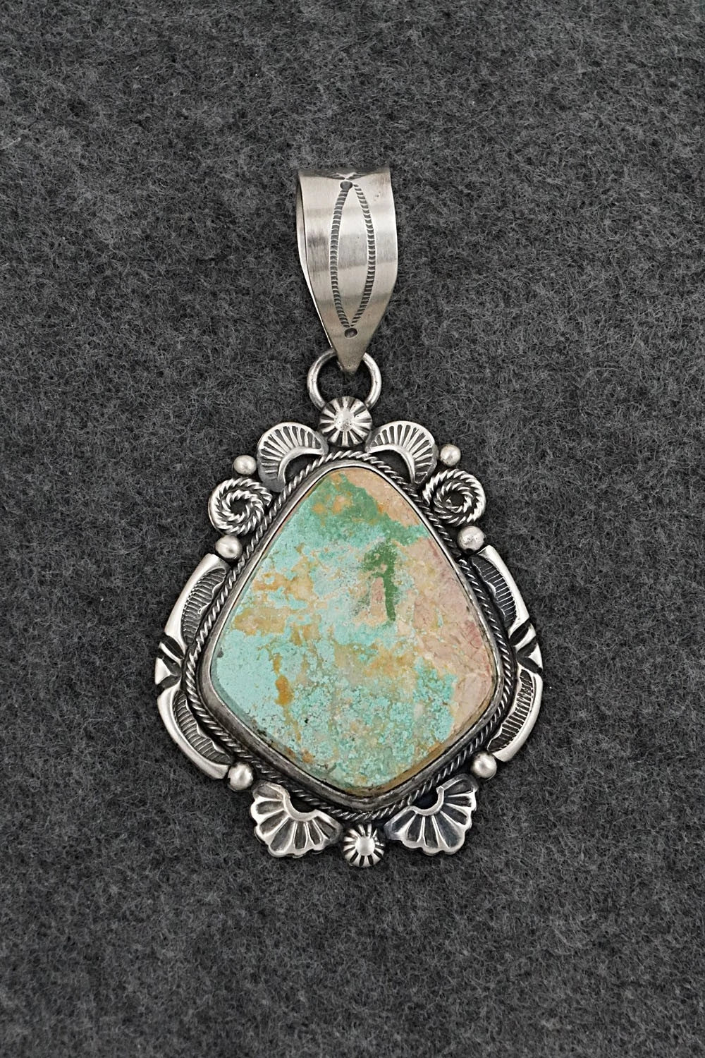 Turquoise & Sterling Silver Pendant - Jackson Hoskie