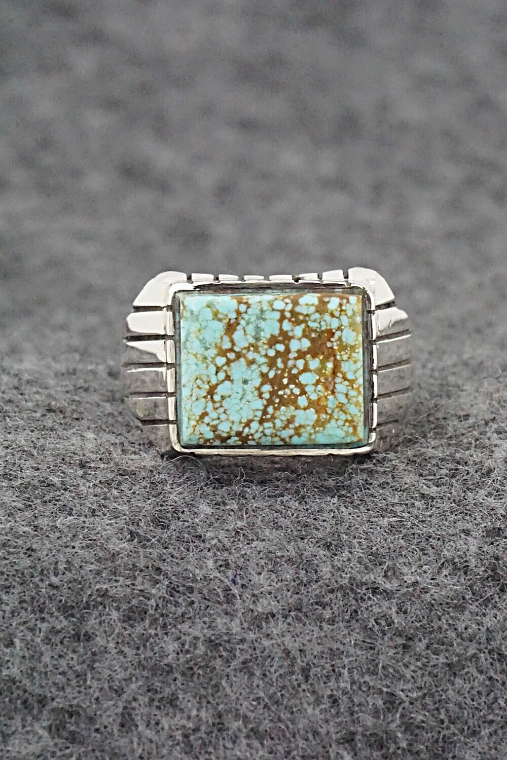 Turquoise & Sterling Silver Ring - Trevor Jack - Size 10.5