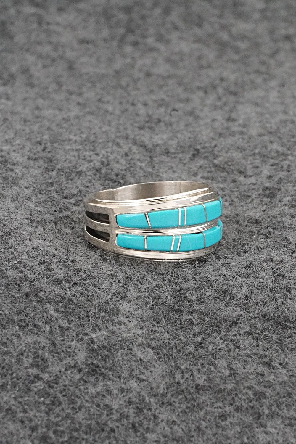 Turquoise & Sterling Silver Ring - Wilbert Muskett Jr. - Size 9.25