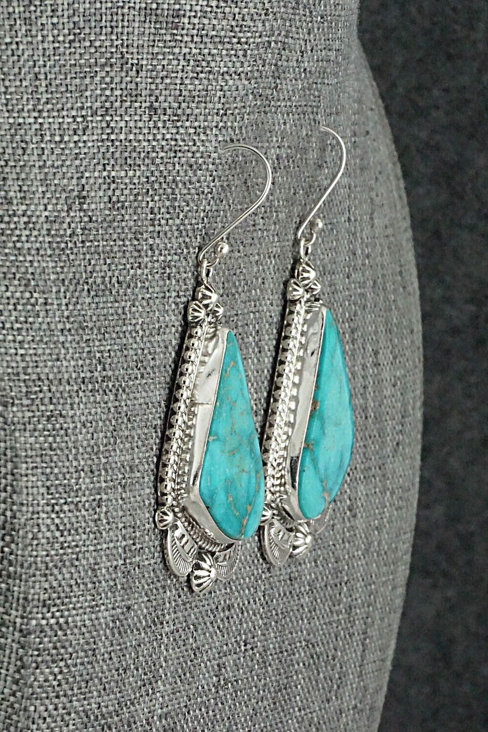 Turquoise & Sterling Silver Earrings - Lucinda Linkin