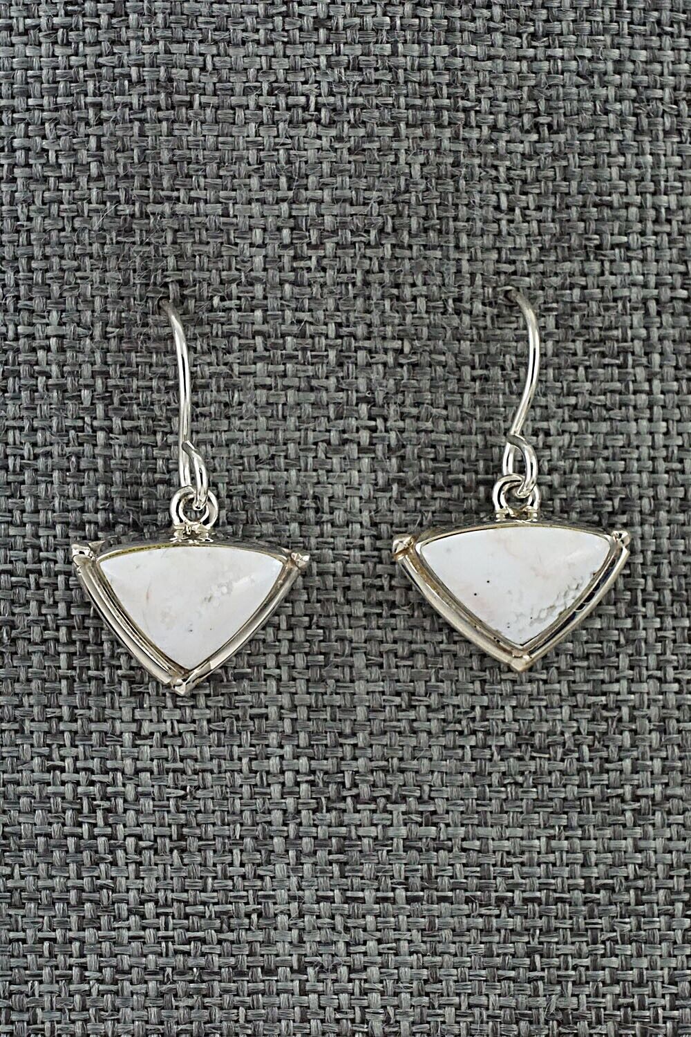 White Buffalo & Sterling Silver Earrings - Cathy Webster