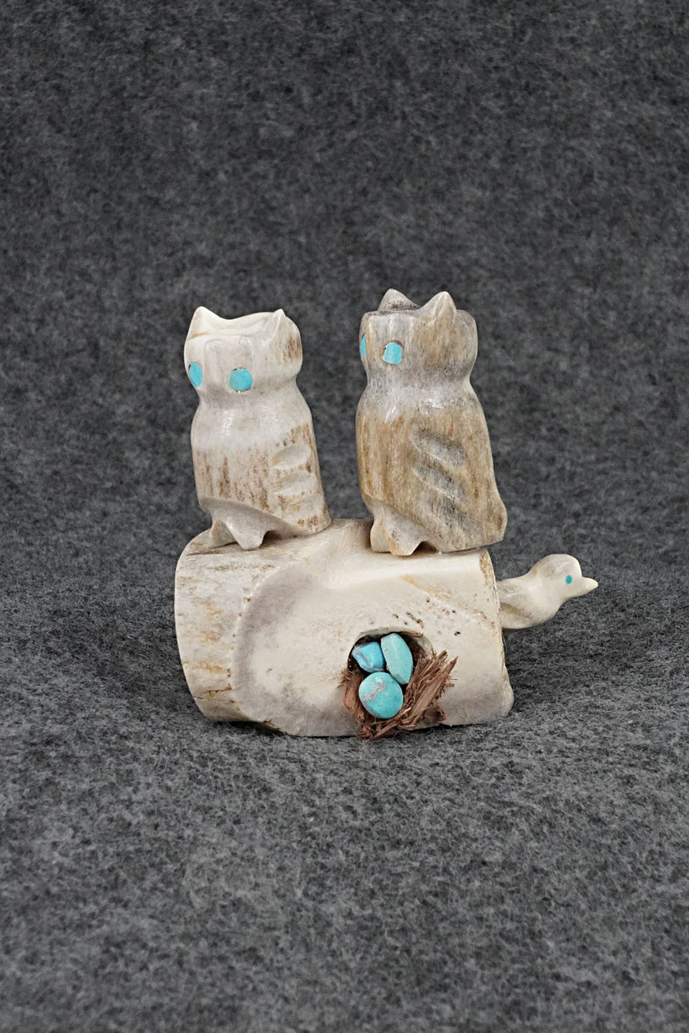 Owls Zuni Fetish Carving - Marvelita Phillips