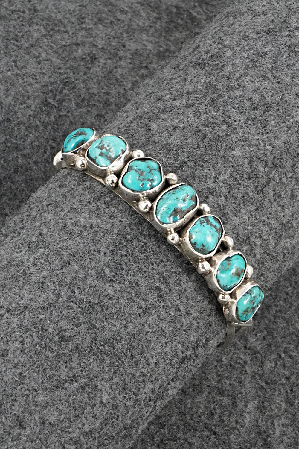 Turquoise & Sterling Silver Bracelet - Priscilla Reeder
