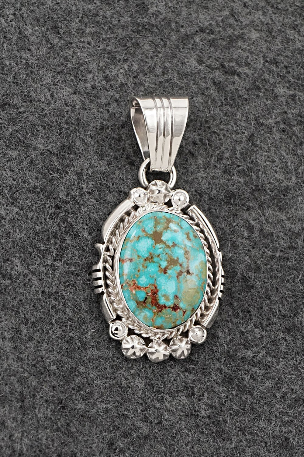 Turquoise & Sterling Silver Pendant - Daniel Benally