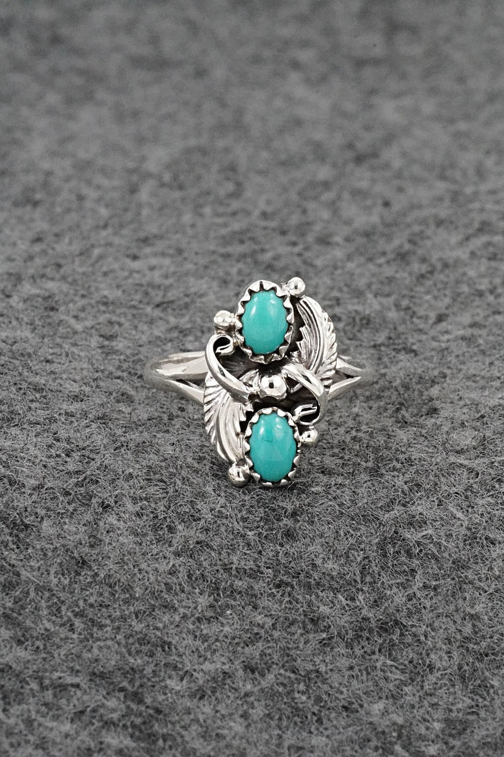Turquoise and Sterling Silver Ring - Judy Largo - Size 7