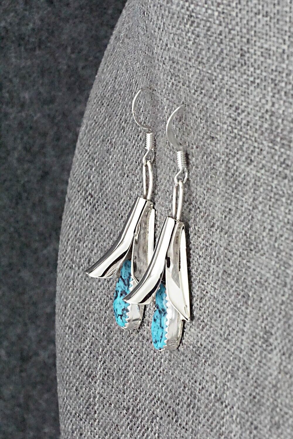 Turquoise & Sterling Silver Earrings - Louise Yazzie