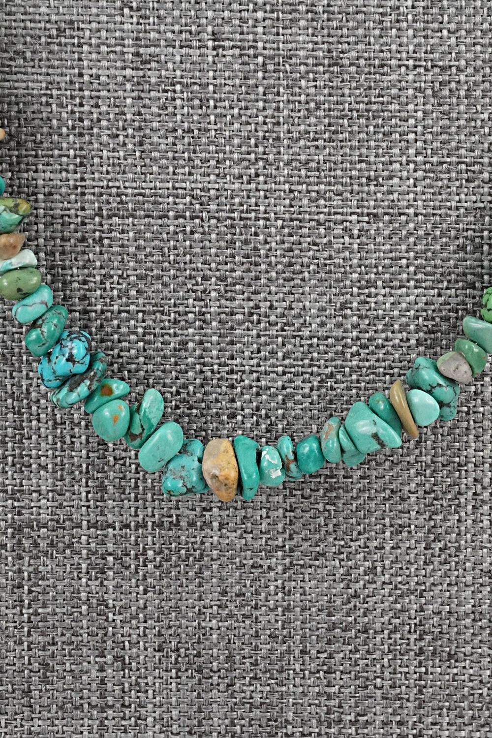 Turquoise & Sterling Silver Necklace 38" - Doreen Jake