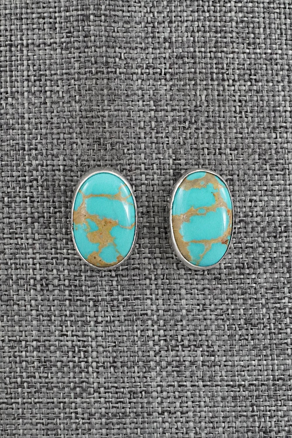 Turquoise & Sterling Silver Earrings - Rosemary Saunders