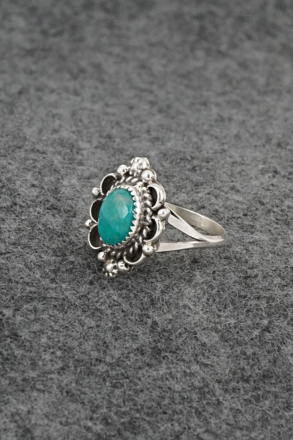 Turquoise & Sterling Silver Ring - Frieda Martinez - Size 7.5