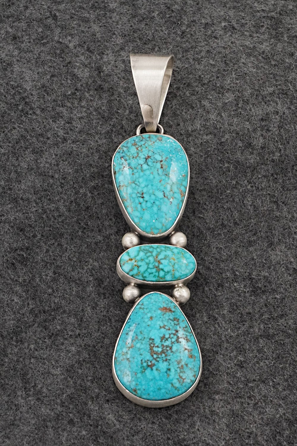 Turquoise & Sterling Silver Pendant - Darrin Livingston