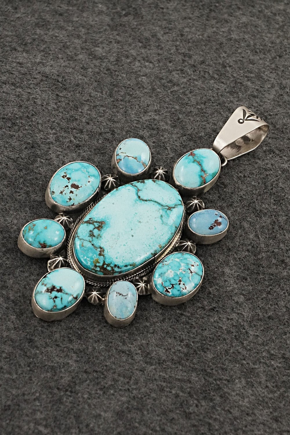 Turquoise & Sterling Silver Pendant - Darrin Livingston