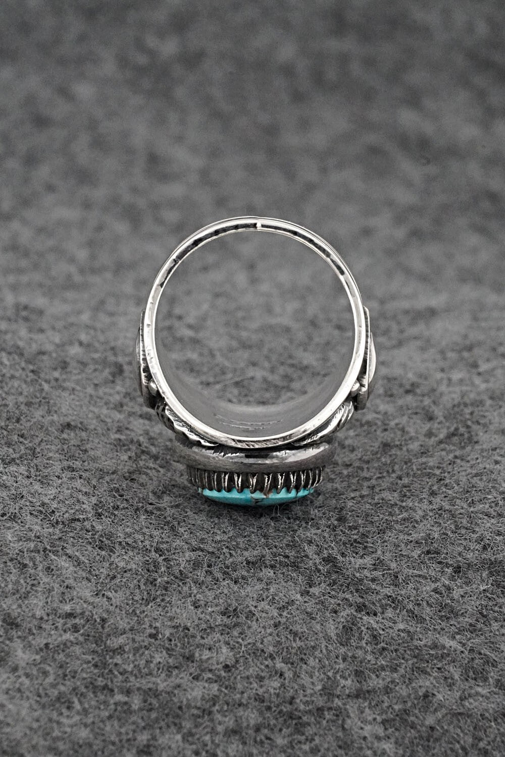 Turquoise & Sterling Silver Ring - Derrick Gordon - Size 8