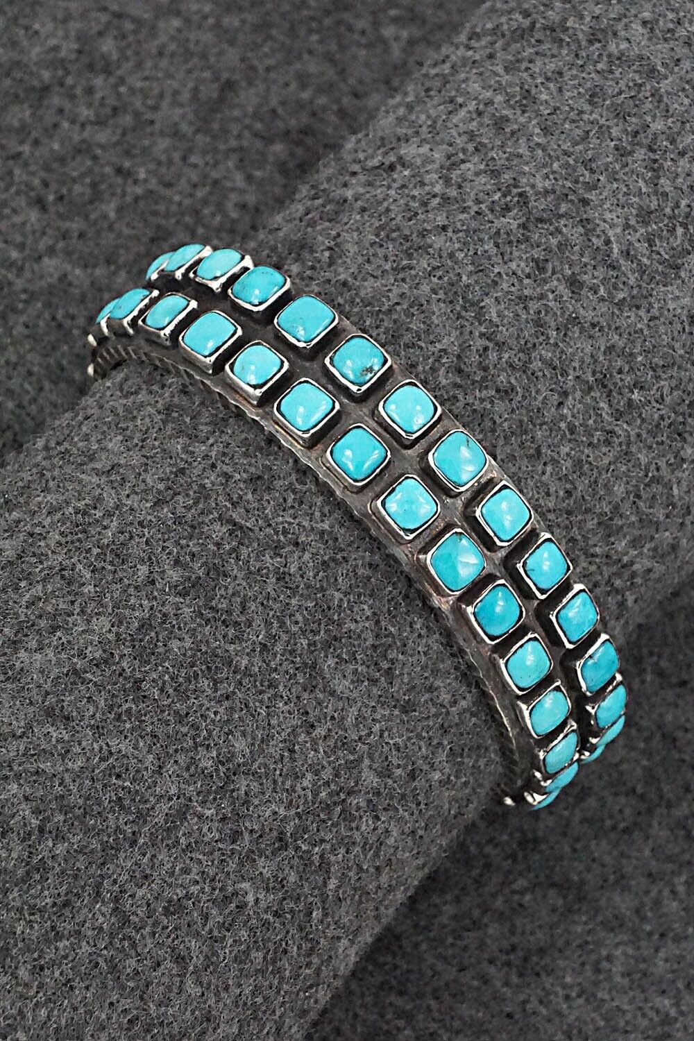 Turquoise & Sterling Silver Bracelet - Ernest Rangel