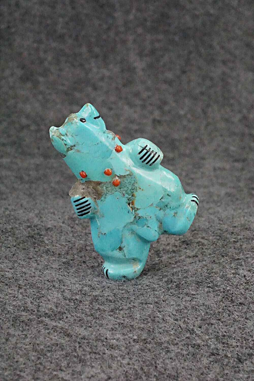 Dancing Bear Zuni Fetish Carving - Claudia Peina