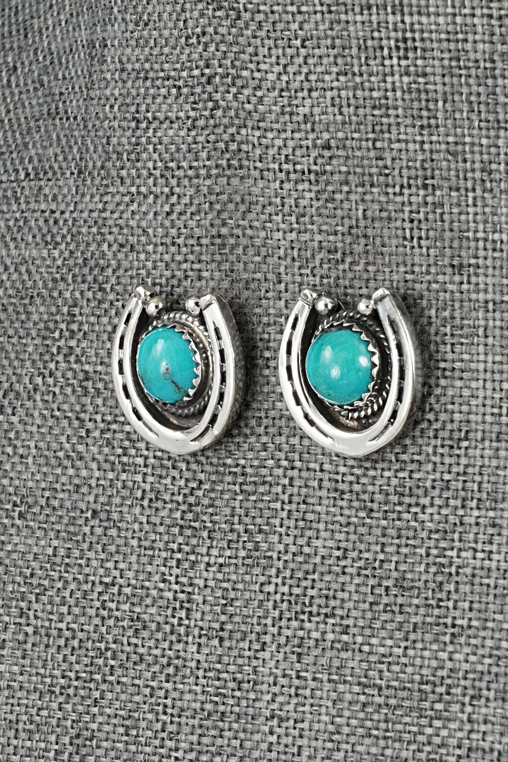 Turquoise & Sterling Silver Earrings - Hiram Largo