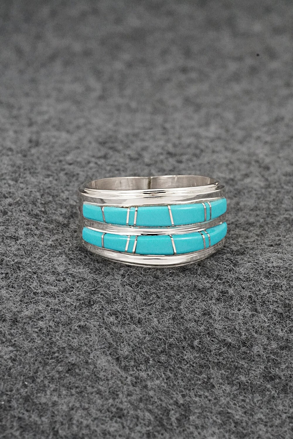 Turquoise & Sterling Silver Ring - Wilbert Muskett Jr. - Size 7.5