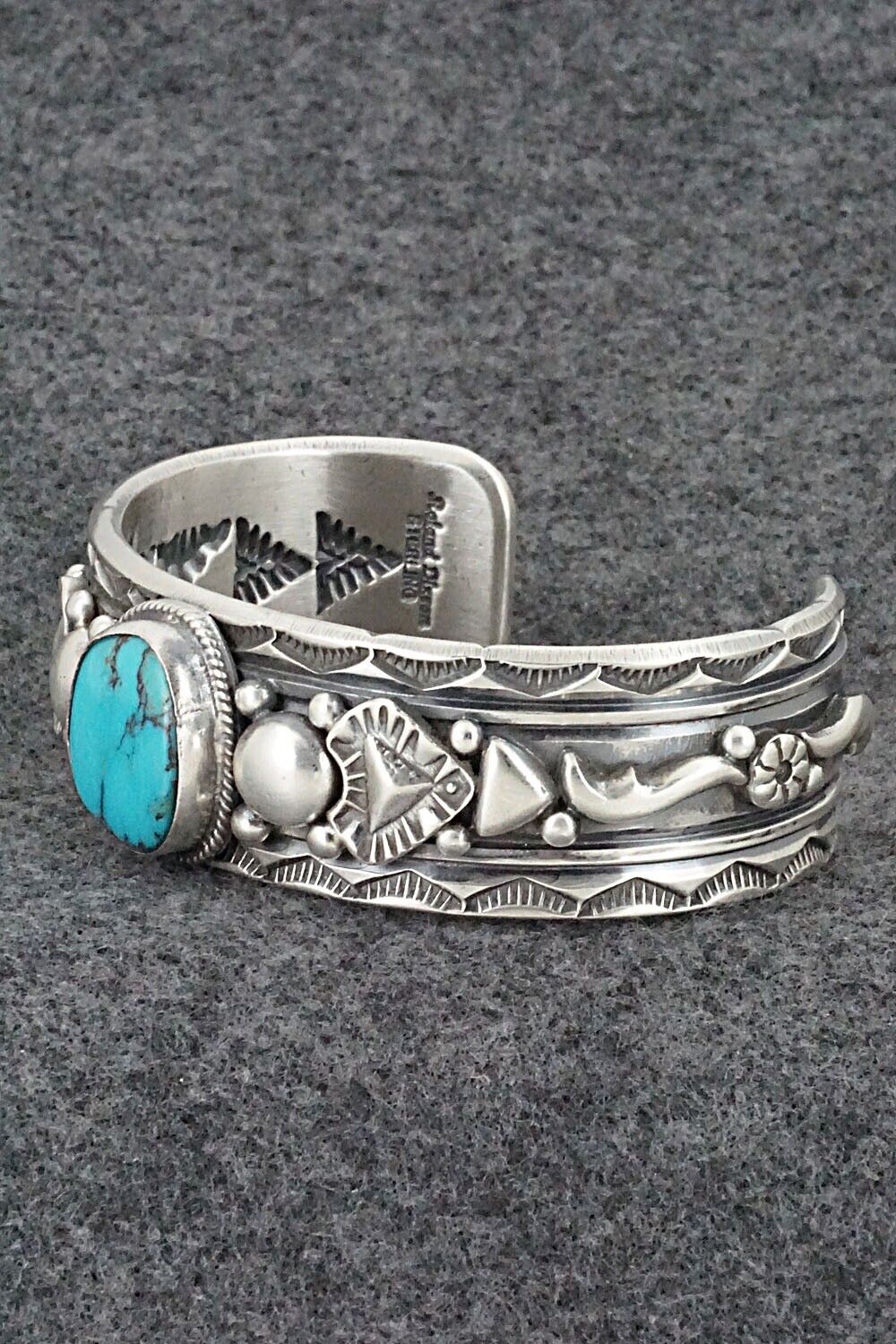 Turquoise & Sterling Silver Bracelet - Roland Dixson