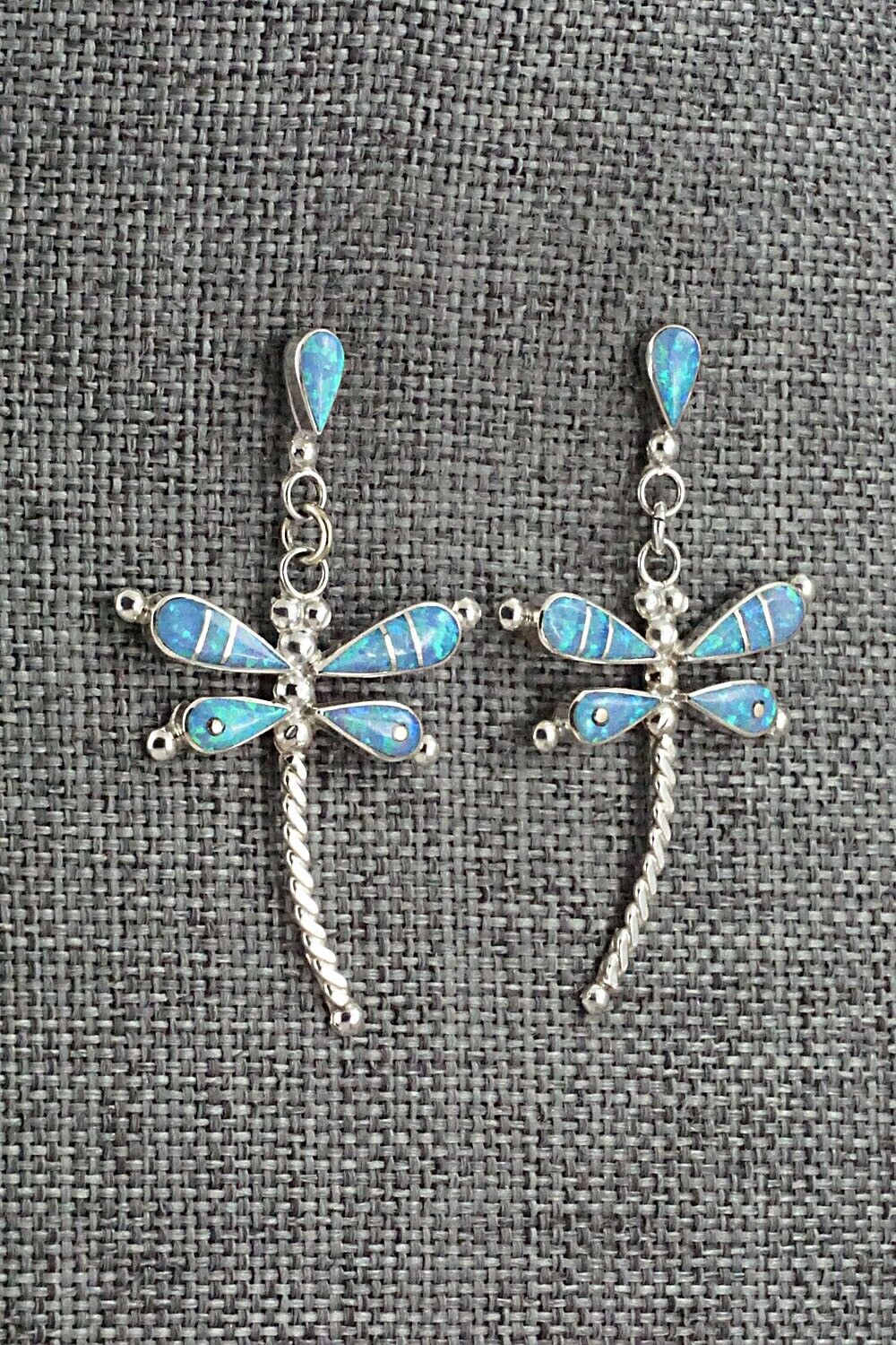 Opalite & Sterling Silver Earrings - Lyndon Ahiyite