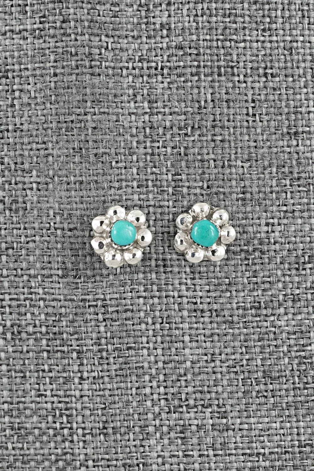 Turquoise and Sterling Silver Earrings - Ronald Yatsattie