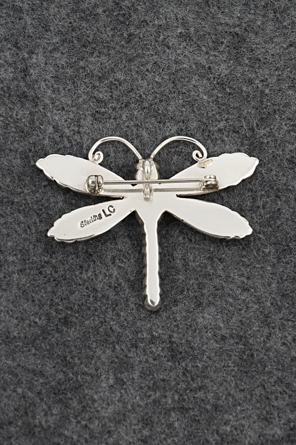 Coral & Sterling Silver Pendant/Pin - Lee Charlie