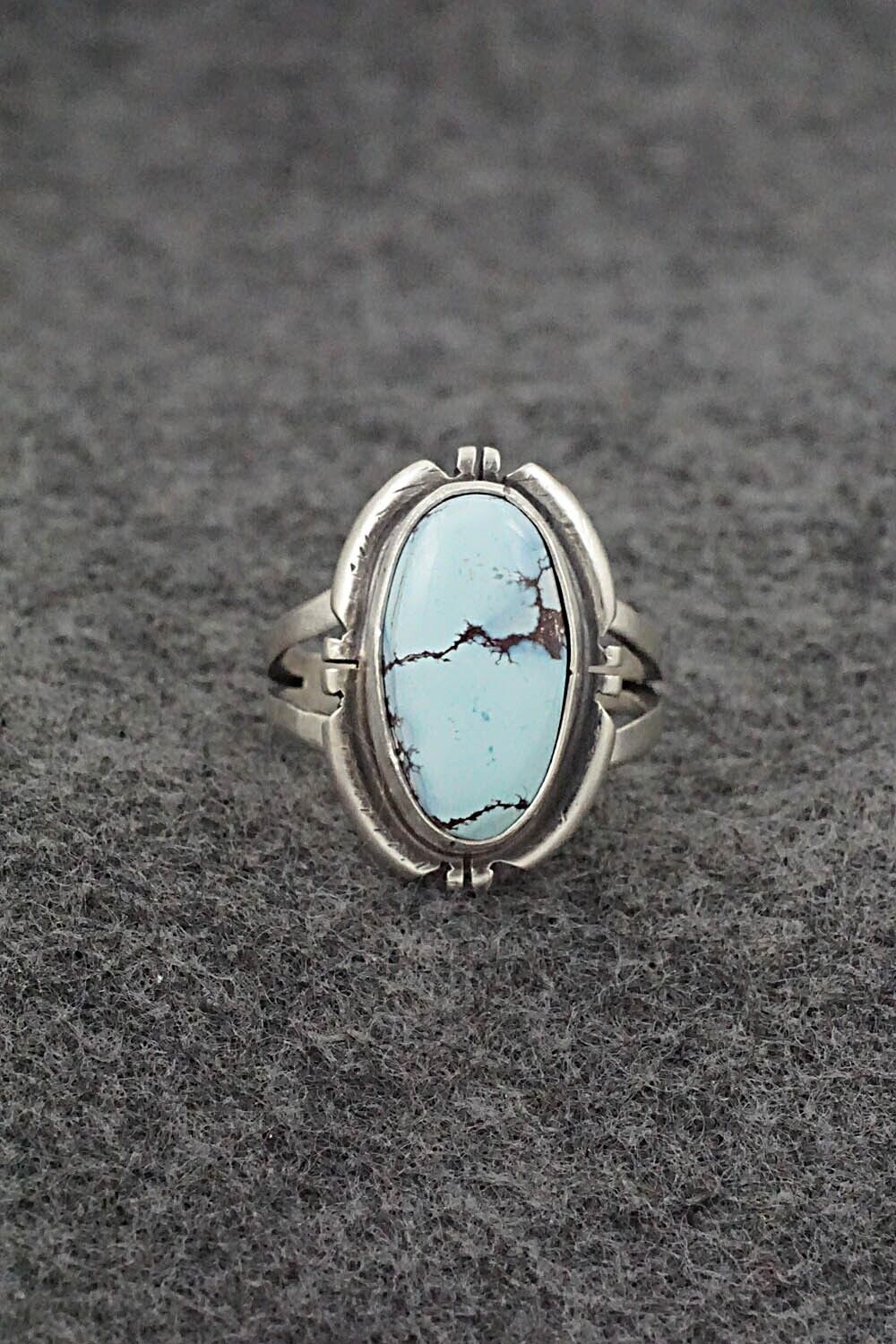 Turquoise & Sterling Silver Ring - Randy Billy - Size 7.75