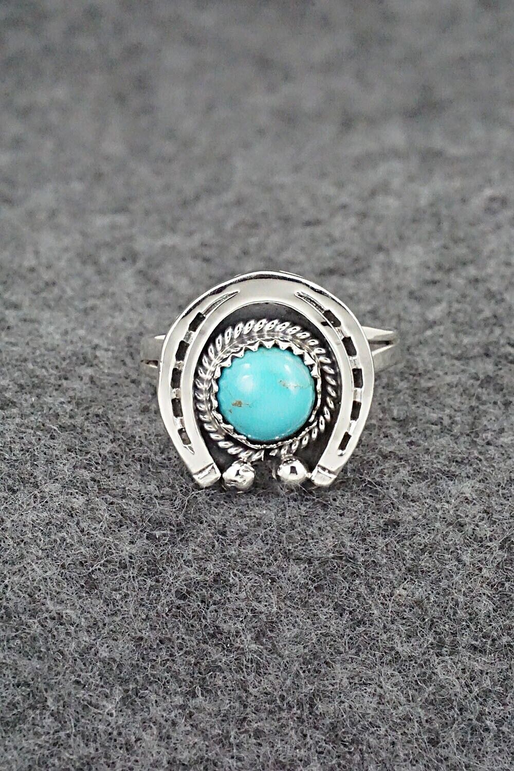 Turquoise & Sterling Silver Ring - Alice Rose Saunders - Size 8.5